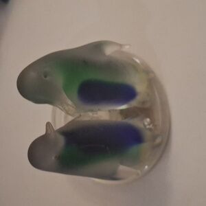 Glass penguin decoration